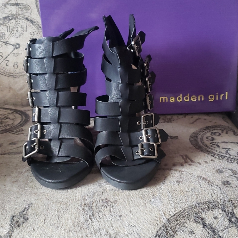 Madden Girl buckle wedges